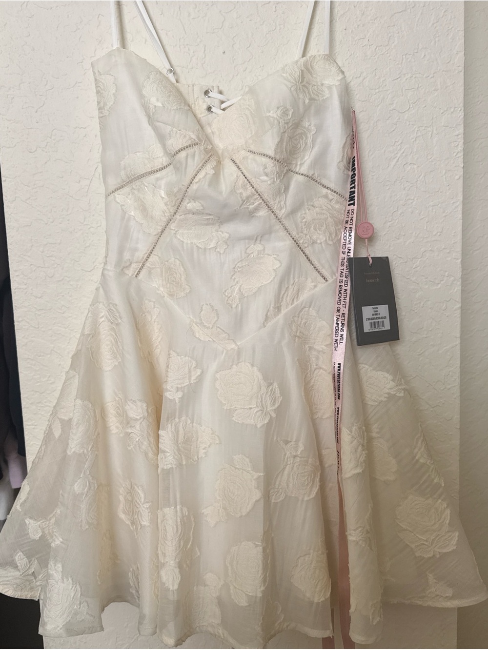 House of CB Cream Floral Mini Dress